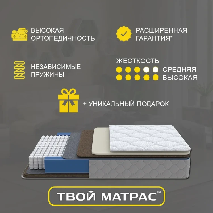 Твой Матрас Effect Memory Two-Sides 80 х 190 см